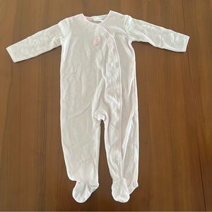 BNWOT pink velour footsie - Marquise